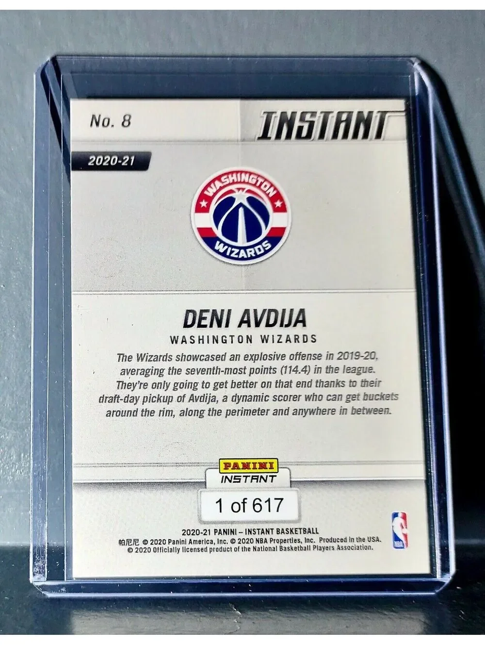 Deni Avdija 2020-21 Panini NBA Tip-Off #8 Basketball Rookie Card 1 of 617